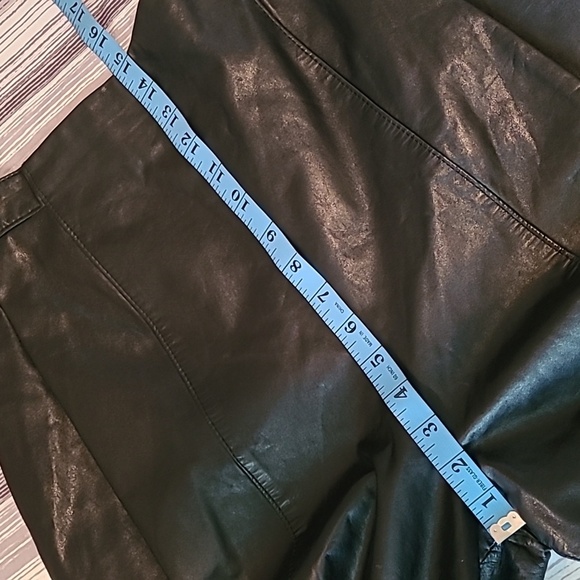 Dominic Bellissimo Vintage Black Leather High Waist Pleated Lined Pants Wmns 16 - Picture 15 of 16